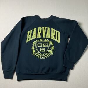 Vintage Harvard University Blue Adult Large College Classic Sweat Shirt